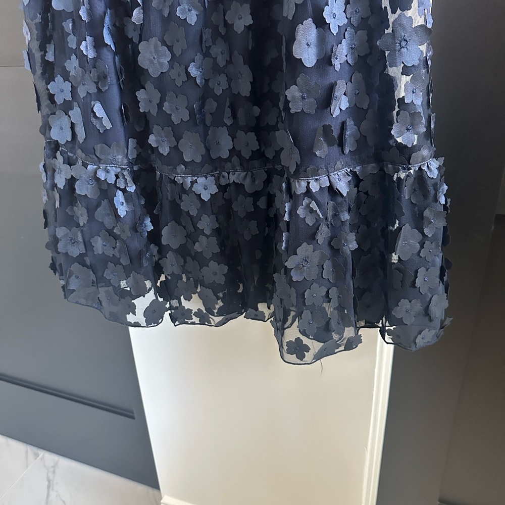 Eva Franco Navy Floral A-Line Skirt - Picture 9 of 12